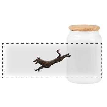 Berger Hollandais - Boîte à biscuits avec couvercle en bois - blanc - Devant