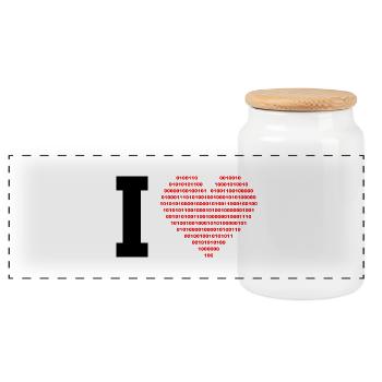 I love digital - Panorama Keksdose mit Holzdeckel - Weiß - Vorne