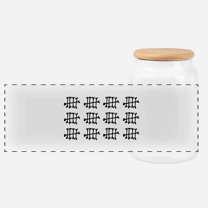 60 - Boîte à biscuits avec couvercle en bois - blanc