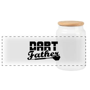 DART Father - Panorama Keksdose mit Holzdeckel - Weiß - Vorne