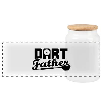 DART Father - Panorama Keksdose mit Holzdeckel - Weiß - Vorne