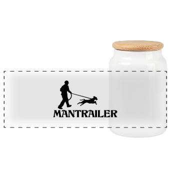 mantrailer hobby mantrailing hunde - Panorama Keksdose mit Holzdeckel - Weiß - Vorne