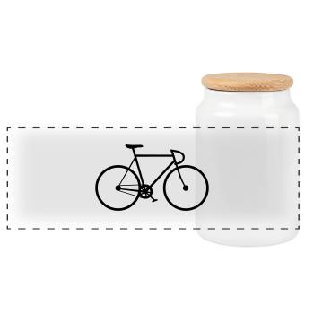 Fixie - Panorama Keksdose mit Holzdeckel - Weiß - Vorne