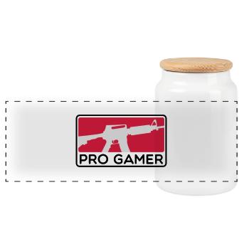 M4 PRO GAMER - Panoramic Cookie Jar with Wooden Lid - white - Front