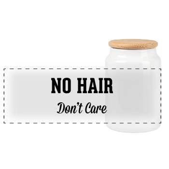 Hair - Panoramic Cookie Jar with Wooden Lid - white - Front