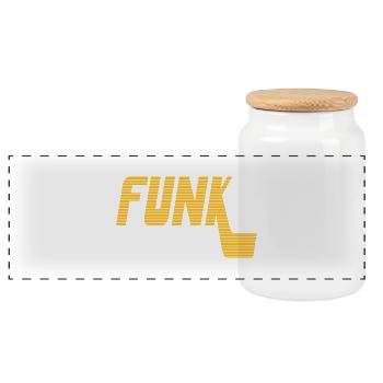 Funk 2 - Boîte à biscuits avec couvercle en bois - blanc - Devant