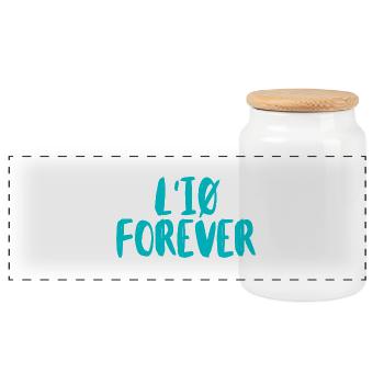 IØ, série Ile d'Oléron - Boîte à biscuits avec couvercle en bois - blanc - Devant
