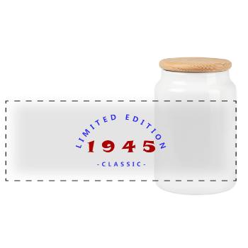 1945, Limited Edition - Panorama Keksdose mit Holzdeckel - Weiß - Vorne