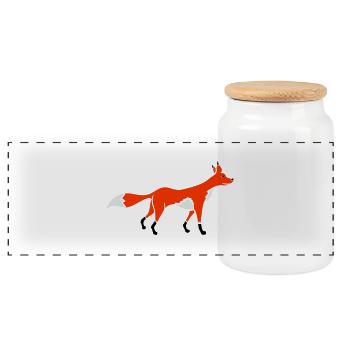 Renard Renard roux Animal sauvage Intelligent Habitants de la forêt - Boîte à biscuits avec couvercle en bois - blanc - Devant