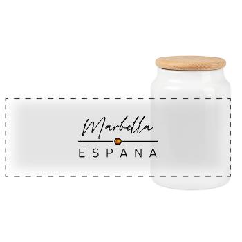Spain - Marbella - Spanien - Espana - Panorama Keksdose mit Holzdeckel - Weiß - Vorne