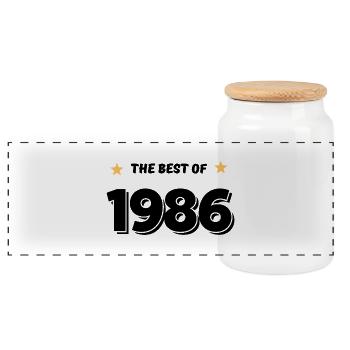 Best of 1986 - Boîte à biscuits avec couvercle en bois - blanc - Devant