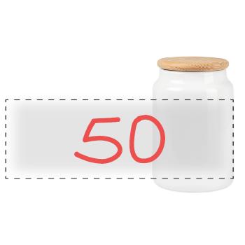 50e anniversaire cinquante rose numéro rose - Boîte à biscuits avec couvercle en bois - blanc - Devant