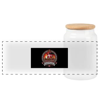 Danmark Viking Coast Heritage - Panorama Keksdose mit Holzdeckel - Weiß - Vorne