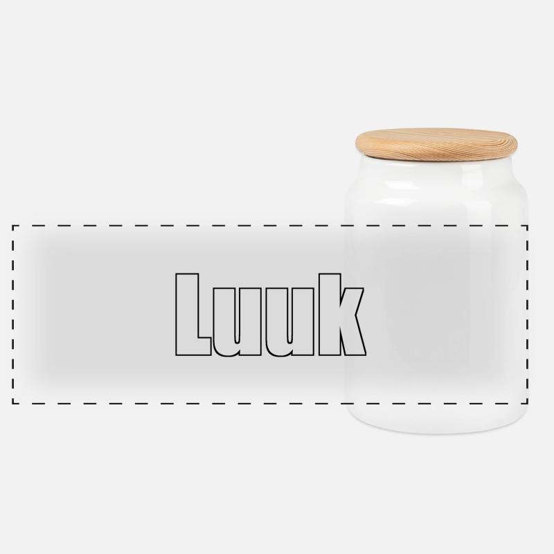 Luuk | - Panorama Keksdose mit Holzdeckel - Weiß