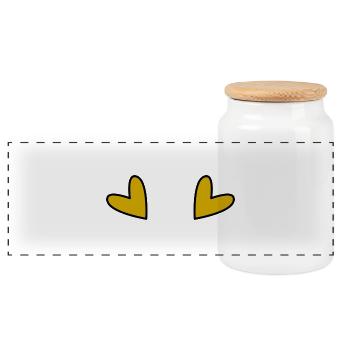 PAPA. FÊTE DES PÈRES. BONNE FÊTE PAPA. BONNE FÊTE. - Boîte à biscuits avec couvercle en bois - blanc - Devant