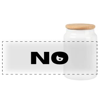 NO Nazis! - Panorama Keksdose mit Holzdeckel - Weiß - Vorne