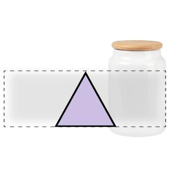 hipster triangle dreieck form - Panorama Keksdose mit Holzdeckel - Weiß - Vorne