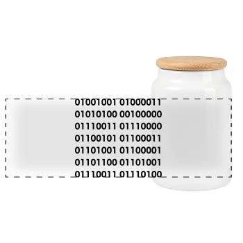 ICT-Spezialist für Binärdateien. Software Humor Shirt # - Panorama Keksdose mit Holzdeckel - Weiß - Vorne