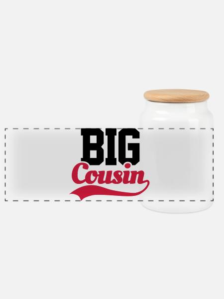 Big Cousin - Panorama Keksdose mit Holzdeckel - Weiß