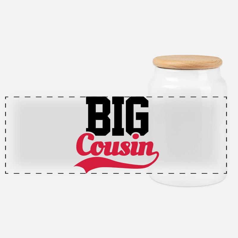 Big Cousin - Panorama Keksdose mit Holzdeckel - Weiß