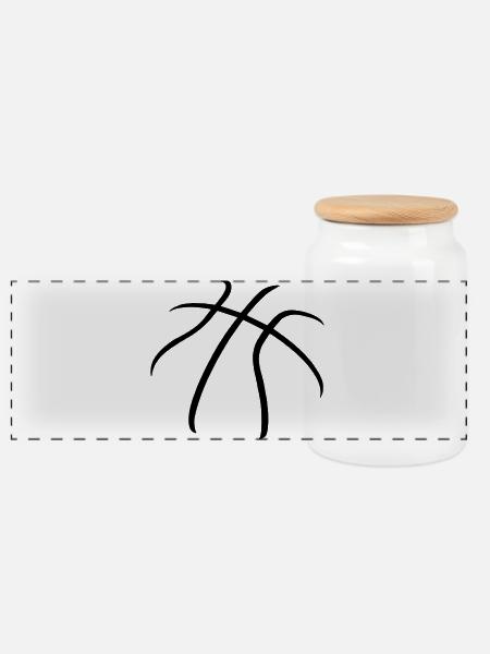 basket - Panorama Keksdose mit Holzdeckel - Weiß