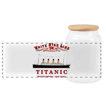 TITANIC CREATION Louis RUNEMBERG © Adagp - Boîte à biscuits avec couvercle en bois - blanc - Devant