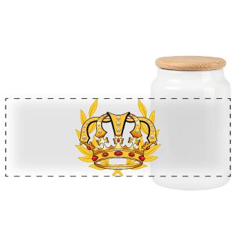 Roi héritier Majesté le prince royal - Boîte à biscuits avec couvercle en bois - blanc - Devant