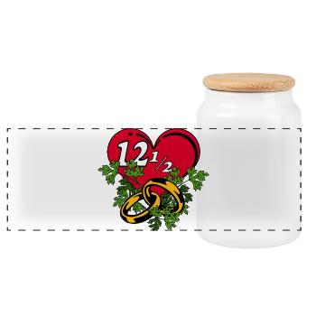 Persil Mariage,12,5 Ans,Anniversaire de Mariage(25) - Boîte à biscuits avec couvercle en bois - blanc - Devant