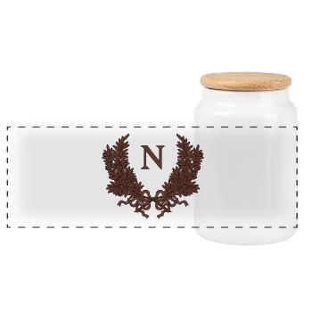 Napoléon Bonaparte - Boîte à biscuits avec couvercle en bois - blanc - Devant
