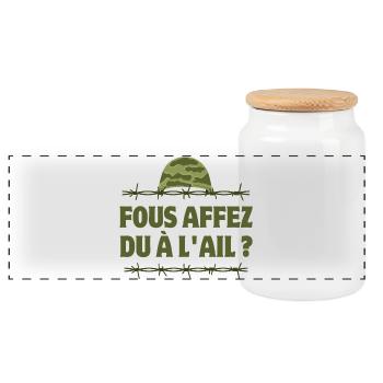 septième compagnie, la septième compagnie - Boîte à biscuits avec couvercle en bois - blanc - Devant