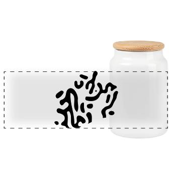 turing pattern pattern | Tigerlook | Vectorgraphic - Panoramic Cookie Jar with Wooden Lid - white - Front