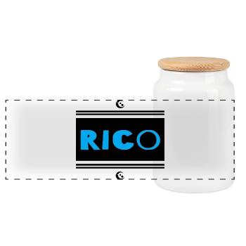 Rico - Panorama Keksdose mit Holzdeckel - Weiß - Vorne