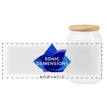 Festival de musique électronique - Boîte à biscuits avec couvercle en bois - blanc - Devant