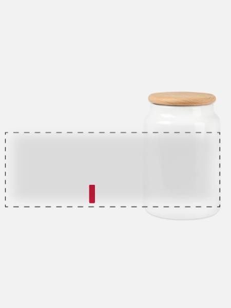 My social battery is empty Saying - Panoramic Cookie Jar with Wooden Lid - white