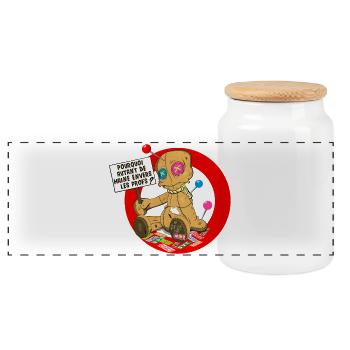 Stop au prof bashing - Pourquoi autant de haine ? - Boîte à biscuits avec couvercle en bois - blanc - Devant