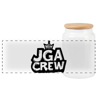 Bachelor Crew Bachelor Party - Panoramic Cookie Jar with Wooden Lid - white - Front