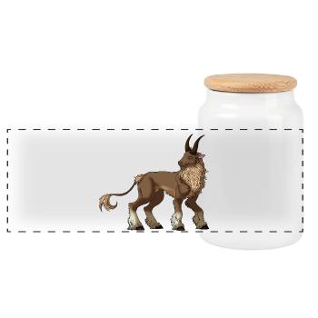 Bicorne - Boîte à biscuits avec couvercle en bois - blanc - Devant