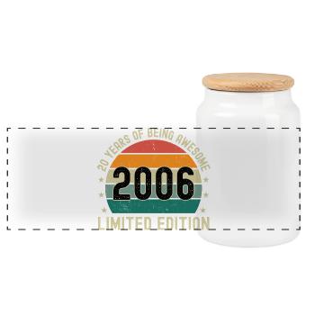 20 Years Of Being Awesome 2006 Limited Edition - Panoramic Cookie Jar with Wooden Lid - white - Front