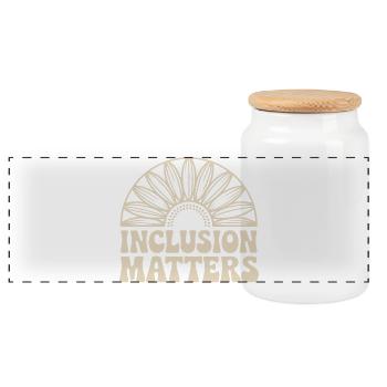 Choose Kindness End Bullying - Panoramic Cookie Jar with Wooden Lid - white - Front