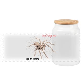 Don’t bug me – it’s Helloween - Panorama Keksdose mit Holzdeckel - Weiß - Vorne