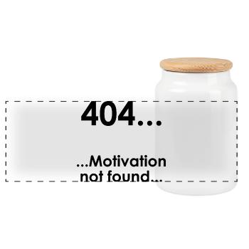 Unispruch "Error404" Student Geschenk, Studenten - Panorama Keksdose mit Holzdeckel - Weiß - Vorne