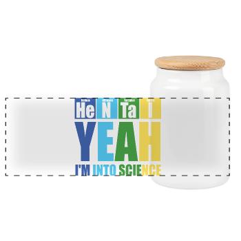 Anime Manga Otaku Kawaii Japan Cosplay Comic - Panoramic Cookie Jar with Wooden Lid - white - Front