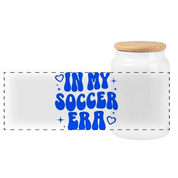 Soccer Girl Sports Gift Soccer Girl - Boîte à biscuits avec couvercle en bois - blanc - Devant