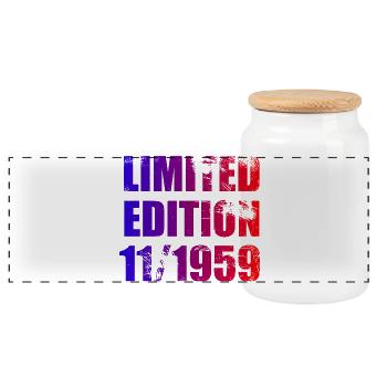 66e anniversaire Edition limitée 11/1959 - Boîte à biscuits avec couvercle en bois - blanc - Devant