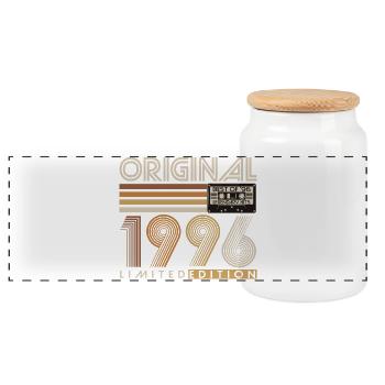 Original_1996_Jahrgang_Geburtstag_Geschenk_Retro - Boîte à biscuits avec couvercle en bois - blanc - Devant