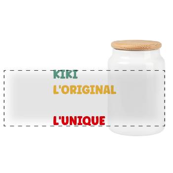 Kiki Original The True Unique - Panoramic Cookie Jar with Wooden Lid - white - Front