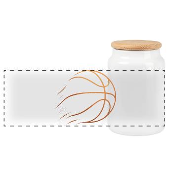Basketball Basketball Player Gift Idea Baller Bball - Panoramic Cookie Jar with Wooden Lid - white - Front