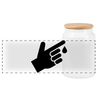 Blood test, blood drops - Panoramic Cookie Jar with Wooden Lid - white - Front