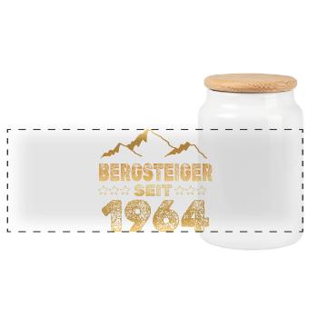 1964 - Boîte à biscuits avec couvercle en bois - blanc - Devant