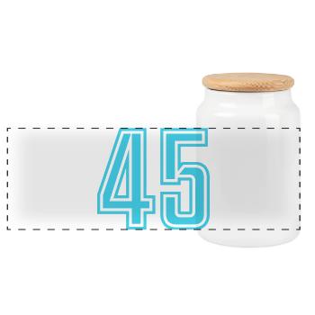 45 - Boîte à biscuits avec couvercle en bois - blanc - Devant